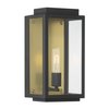Designers Fountain Twilight 14 in 1Light Black Outdoor Wall Lantern with Clear Glass Shade D275M-7EW-BK